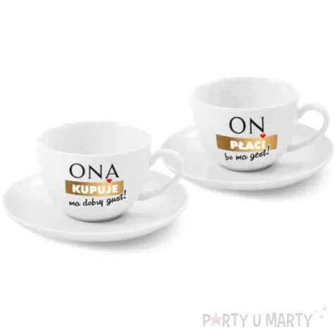 zestaw filizanek ona kupuje on placi bgtech 2 szt