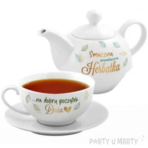 zestaw filizanka z imbrykiem duo smaczna aromatyczna herbatka bgtech 2 szt