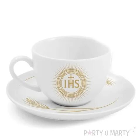 zestaw filizanka ze spodkiem komunia ihs bgtech 190 ml