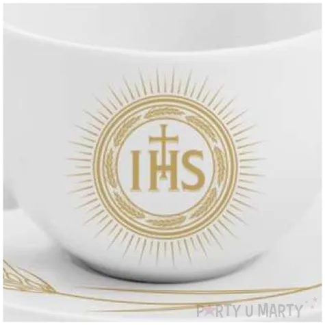 zestaw filizanka ze spodkiem komunia ihs bgtech 220 ml