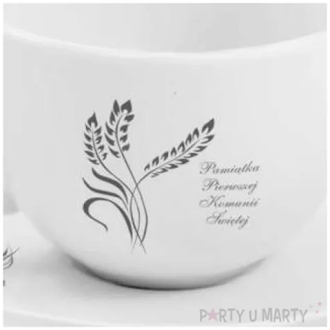 zestaw filizanka ze spodkiem komunia klos bgtech 220 ml