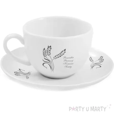 zestaw filizanka ze spodkiem komunia klos bgtech 220 ml