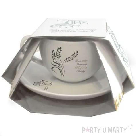 zestaw filizanka ze spodkiem komunia klos bgtech 220 ml