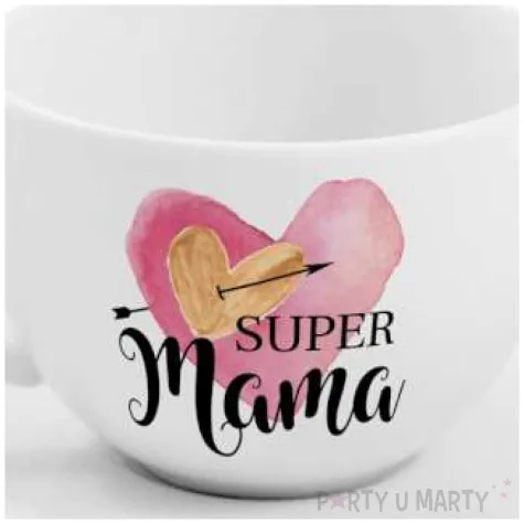 zestaw filizanka ze spodkiem super mama bgtech 190 ml