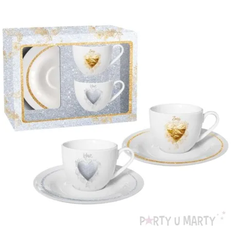 zestaw filizanki maz i zona bialy bgtech 100 ml 2 szt