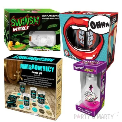 zestaw gier afrodyzjak swinski interes nabici w butelke bimbrownicy bgtech 4 sztuki