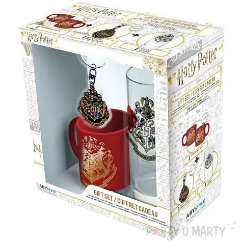 zestaw harry potter hogwart kubek szklanka wisiorek abysse 3 szt