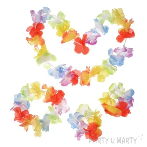 zestaw hawaje opaski wianek wielokolorowy kraszek