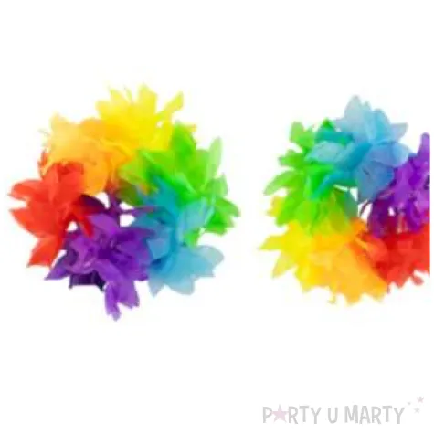 zestaw hawajski naszyjnik opaska bransoletki mix partypal