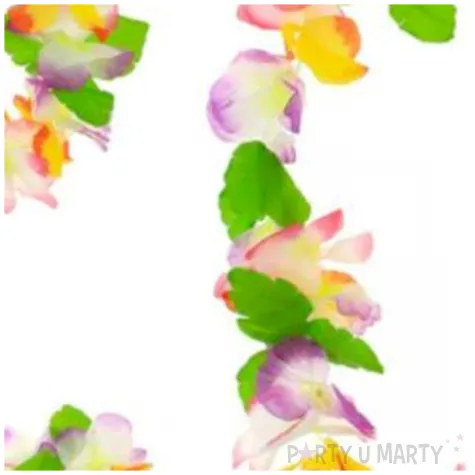 zestaw hawajski opaska naszyjnik bransoletki rozowo fioletowy godan