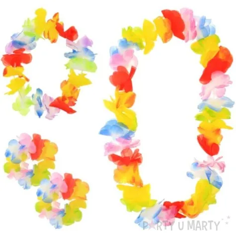 zestaw hawajski opaski naszyjnik mix godan