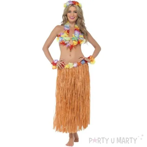zestaw hawajski spodnica opaska mankiety naszyjnik biustonosz mix smiffys