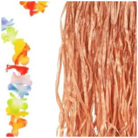 zestaw hawajski spodnica opaski naszyjnik godan