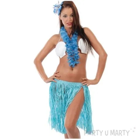 zestaw hawajskie party niebieski guirca