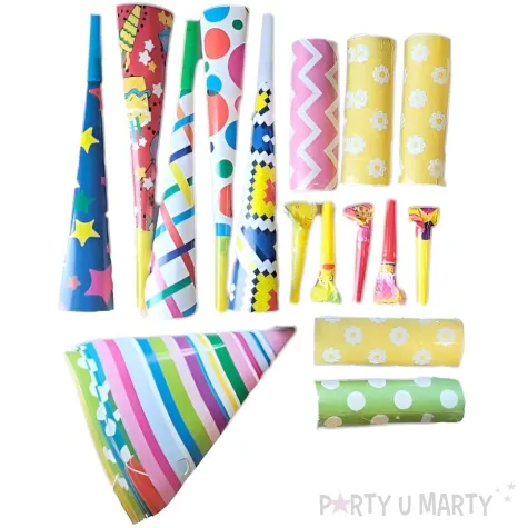 zestaw imprezowe czapeczki i gwizdki mix arpex 25 szt