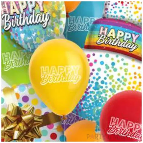 zestaw imprezowy happy birthday butla z helem mix balonow wstazka folat