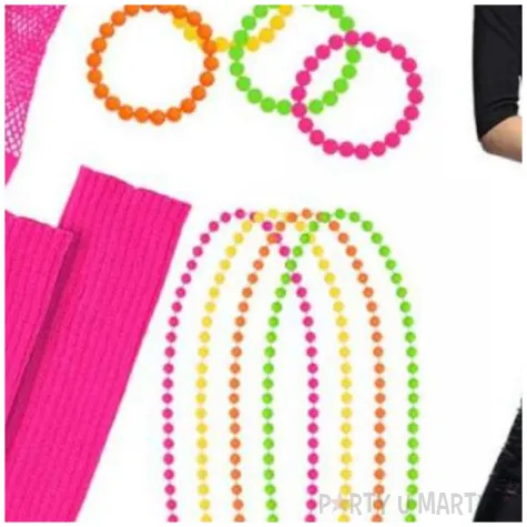 zestaw imprezowy neon disco lata 80 boland