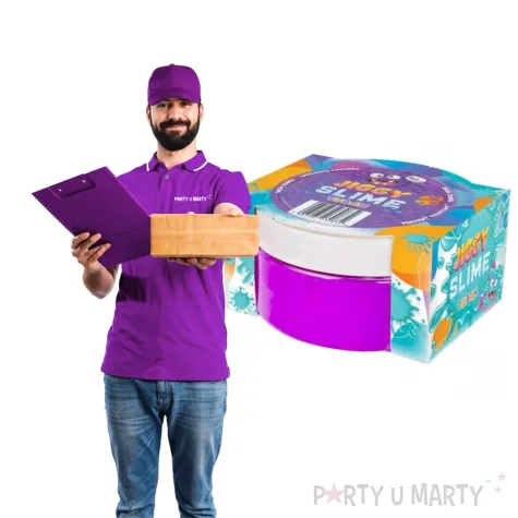 zestaw jiggly slime fioletowy perlowy tuban 200g