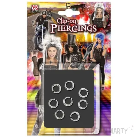 zestaw klipsy piercing widmann 8 szt