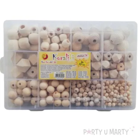 zestaw koraliki w pudelku naturalny aliga 507 szt