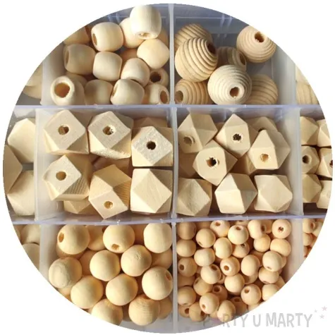 zestaw koraliki w pudelku naturalny aliga 507 szt