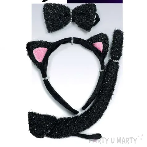 zestaw kotek dla dzieci czarny amscan