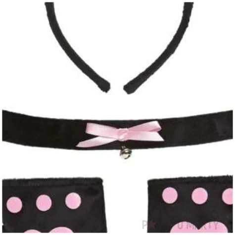 zestaw kotka z rekawiczkami czarny widmann