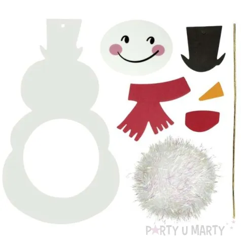 zestaw kreatywny balwanek z pomponikiem pianka titanum