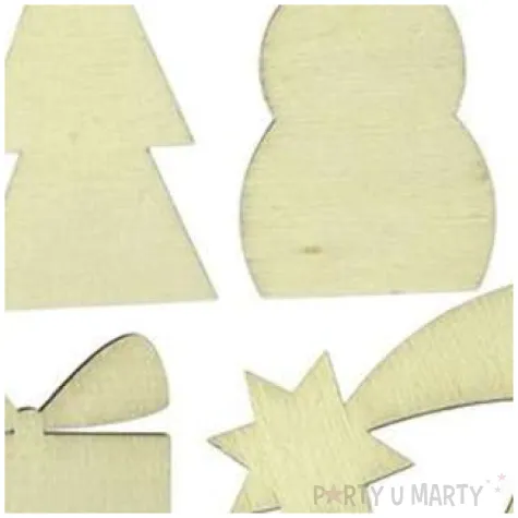 zestaw kreatywny boze narodzenie drewniany titanum 6 szt