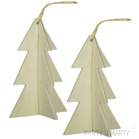 zestaw kreatywny choinki zawieszki drewniany titanum 2 szt