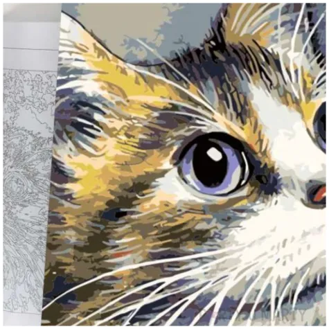 zestaw kreatywny do malowania po numerach kotek obraz diy 30 x 40 cm