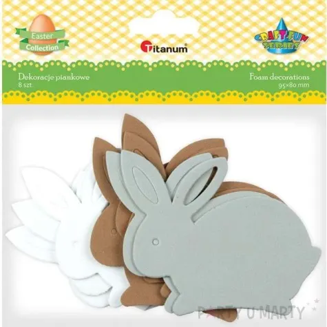 zestaw kreatywny kroliczki titanum 8 szt