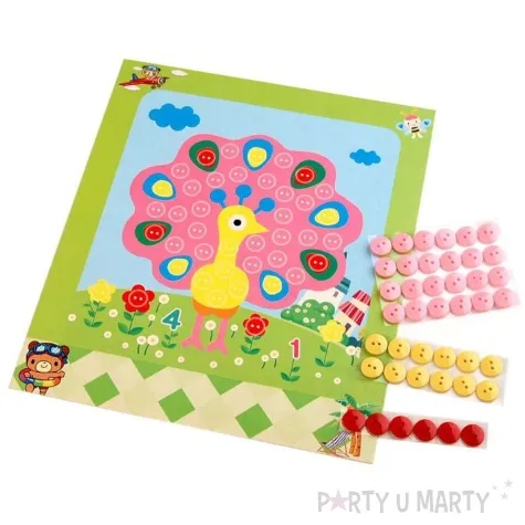 zestaw kreatywny paw guziki stoklasa