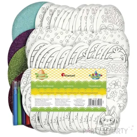 zestaw kreatywny piankowe jajka titanum