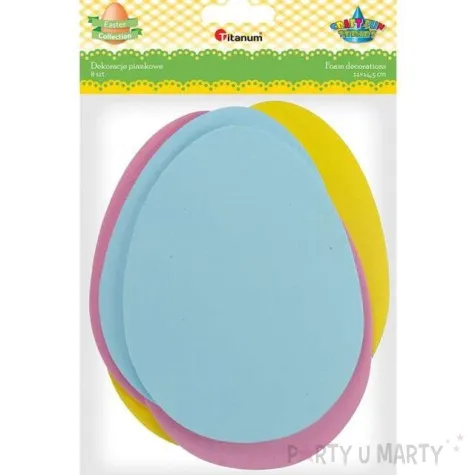 zestaw kreatywny piankowe jajka titanum 8 szt
