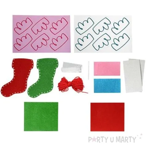 zestaw kreatywny swiateczne skarpetki titanum