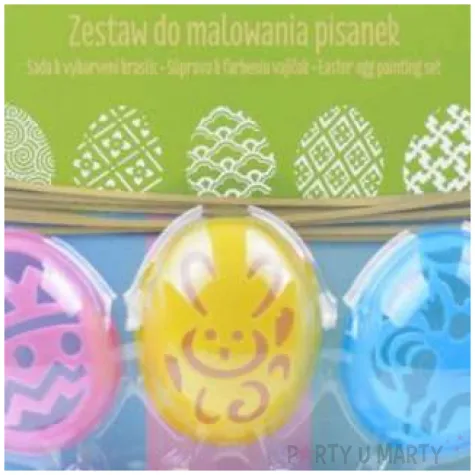 zestaw kreatywny szablony do jajek 3 wzory arpex