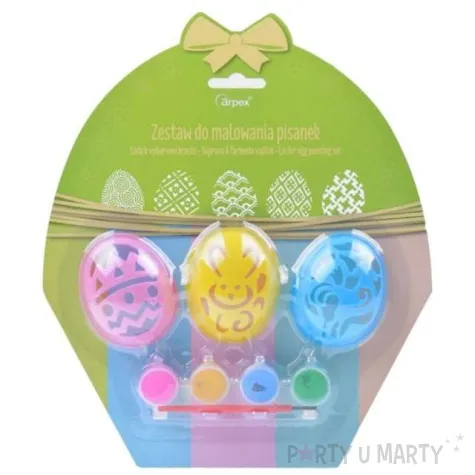 zestaw kreatywny szablony do jajek 3 wzory arpex