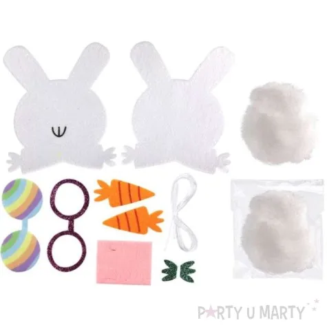 zestaw kreatywny zajaczek w okularach filc titanum