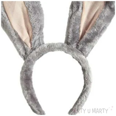 zestaw kroliczek opaska z noskiem szary widmann