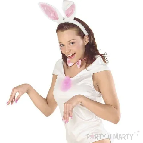 zestaw kroliczek playboy opaska z muszka i ogonkiem widmann