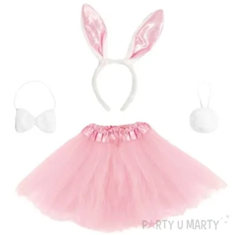zestaw kroliczek ze spodniczka rozowy kraszek