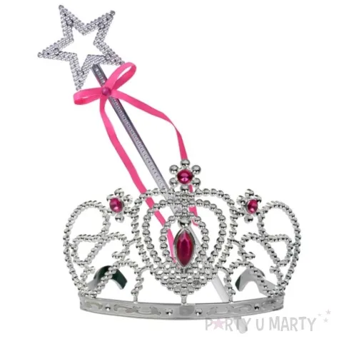 zestaw ksiezniczka diadem i rozdzka rozowy arpex