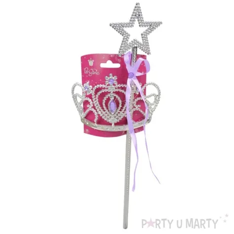 zestaw ksiezniczka diadem rozdzka fioletowy arpex