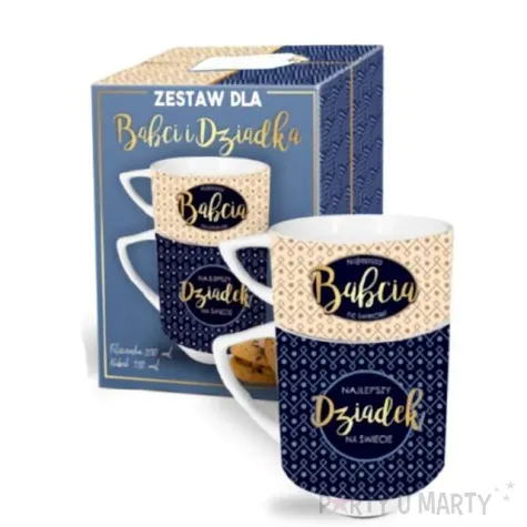 zestaw kubek filizanka dla najlepszej babci i dziadka bgtech 200 350 ml