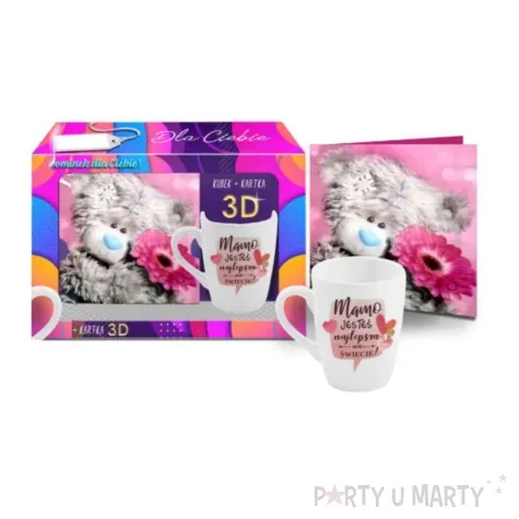 zestaw kubek kartka 3d mamo jestes najlepsza na swiecie bgtech 300 ml