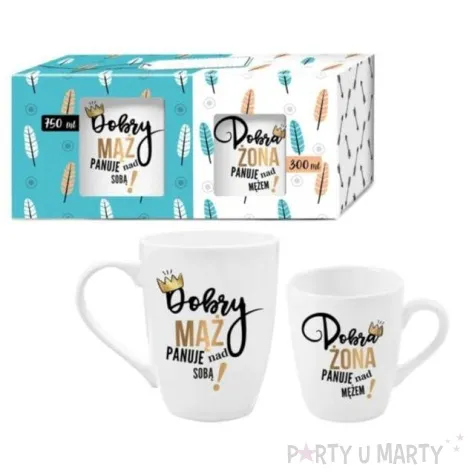 zestaw kubkow dobry maz dobra zona bgtech 750 ml i 300 ml 2 szt