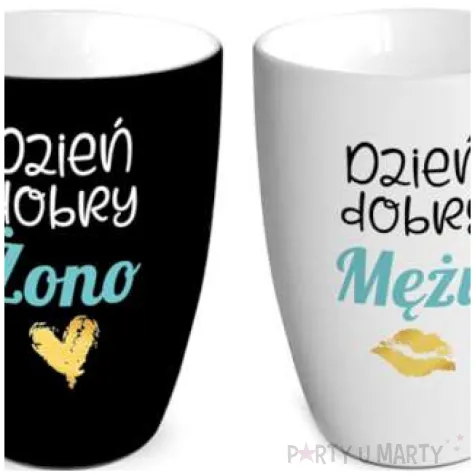 zestaw kubkow dzien dobry zono dzien dobry mezu bgtech 2 szt