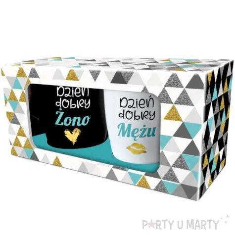 zestaw kubkow dzien dobry zono dzien dobry mezu bgtech 2 szt