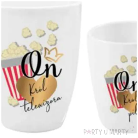 zestaw kubkow krol tv krolowa pilota bgtech 750 ml i 300 ml 2 szt
